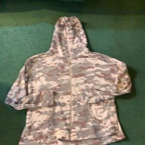 Juicy Couture Camouflage Pink Gray & Mauve Full Zip  Jacket Size Large